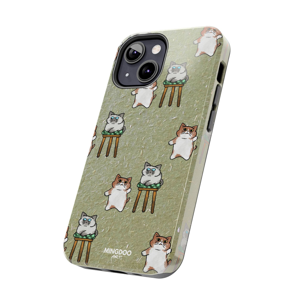 Two Cats, Zero Thoughts Pattern Tough Phone Case