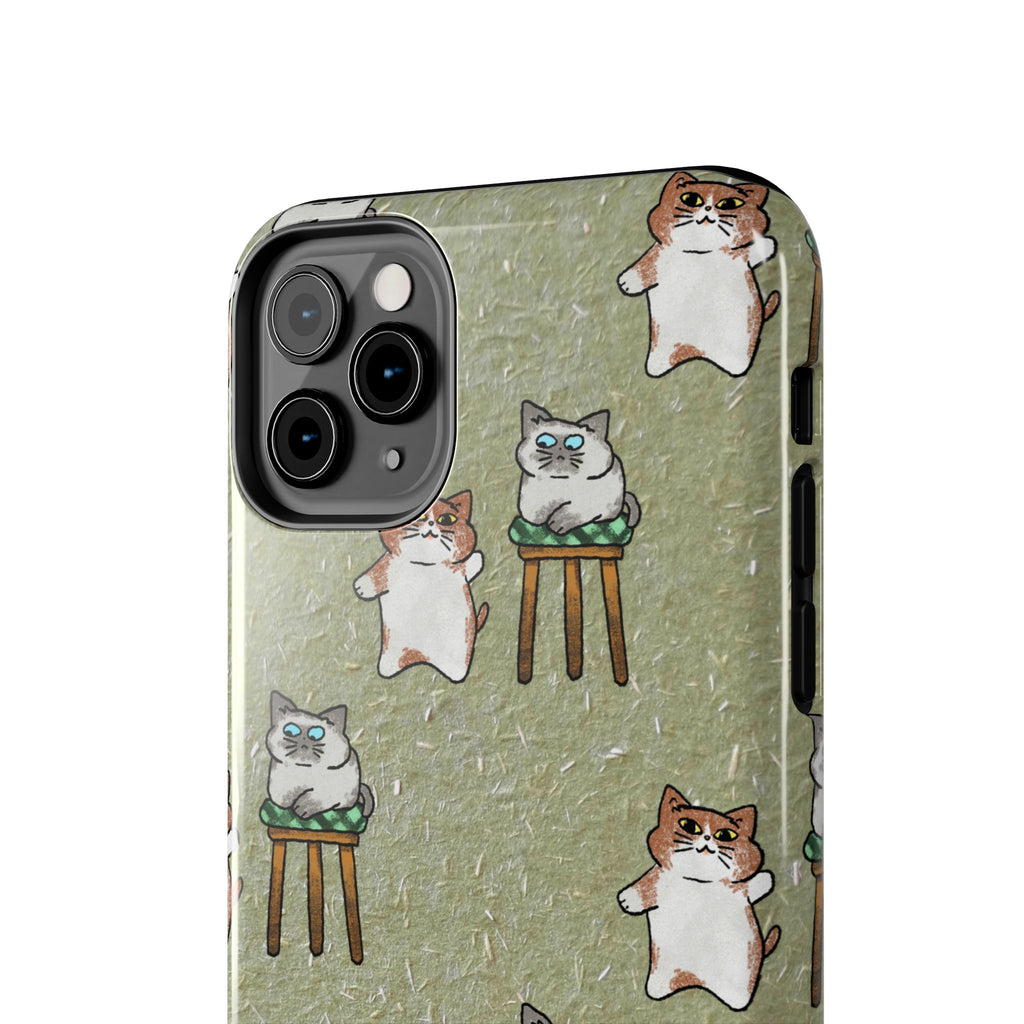 Two Cats, Zero Thoughts Pattern Tough Phone Case