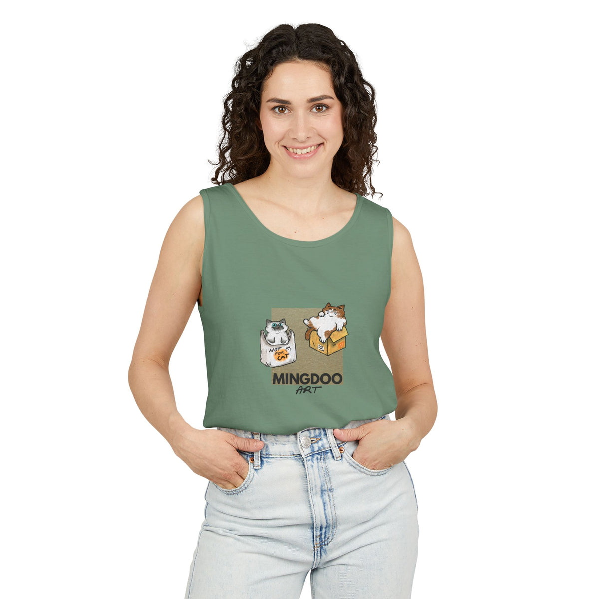 Two Cats, Zero Thoughts Unisex Tank Top