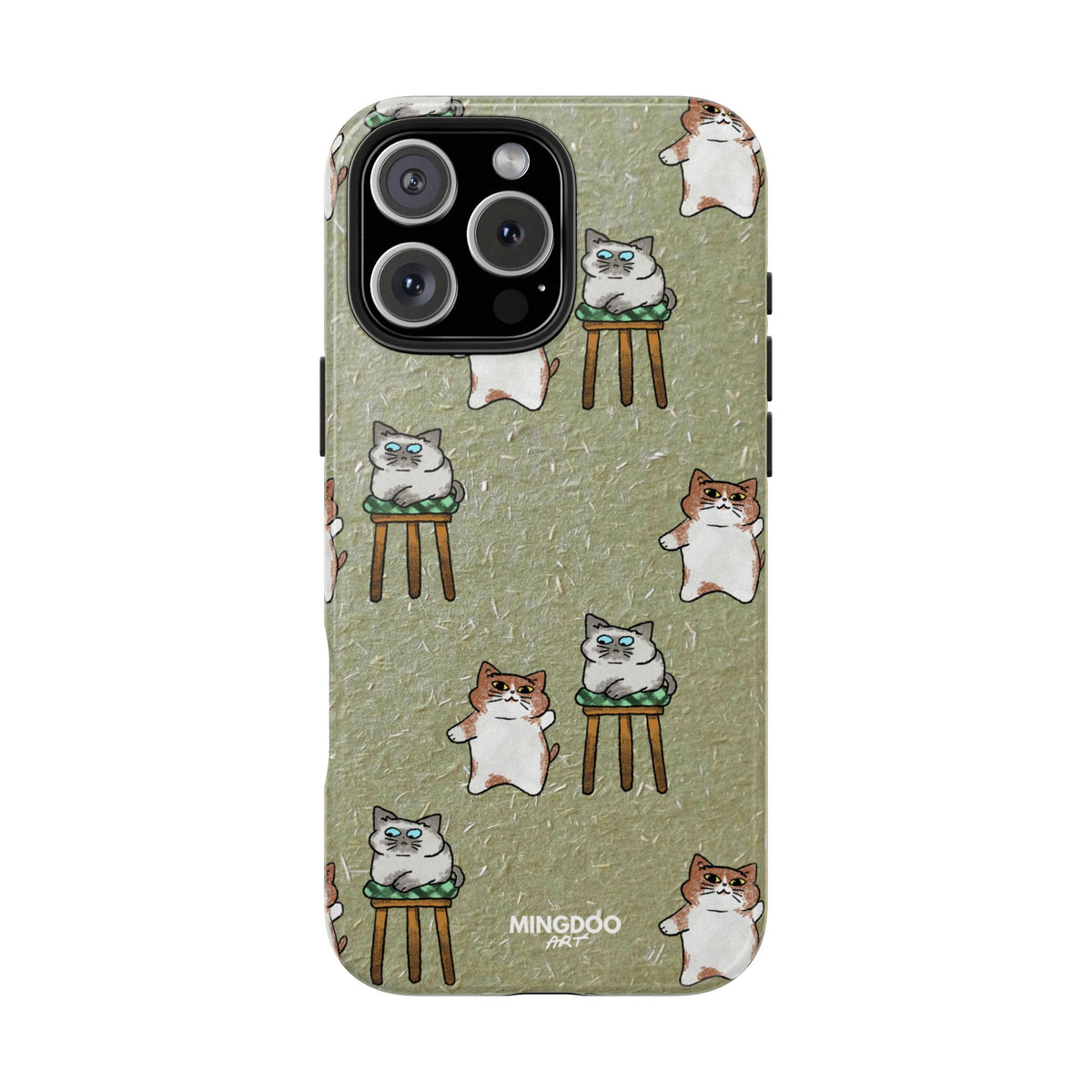 Two Cats, Zero Thoughts Pattern Tough Phone Case