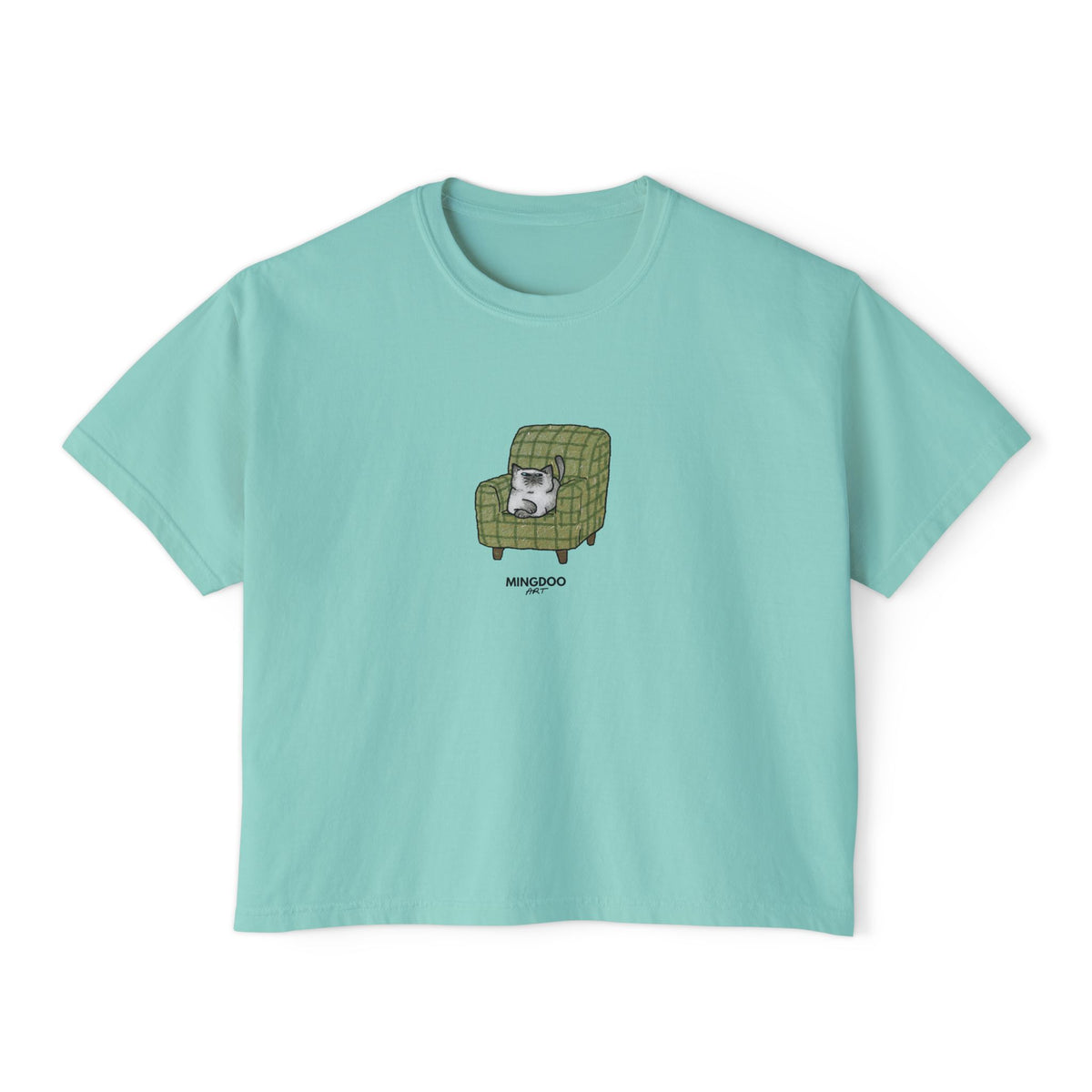 The Cat, Zero Thoughts Women's Boxy Tee