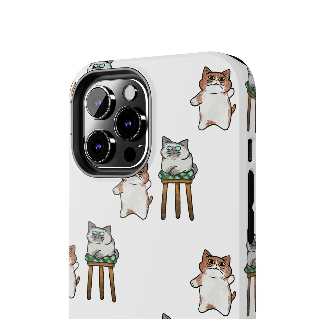 Two Cats, Zero Thoughts Pattern Tough Phone Case
