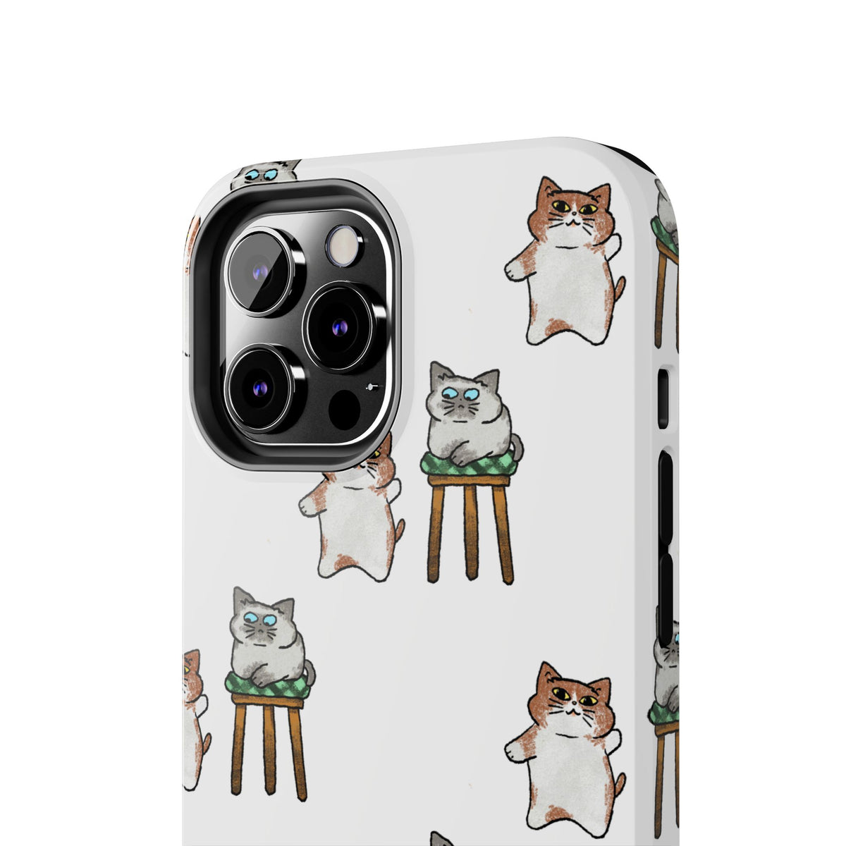 Two Cats, Zero Thoughts Pattern Tough Phone Case