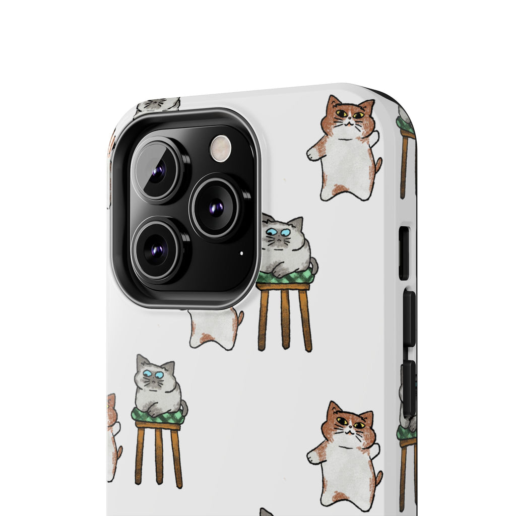 Two Cats, Zero Thoughts Pattern Tough Phone Case
