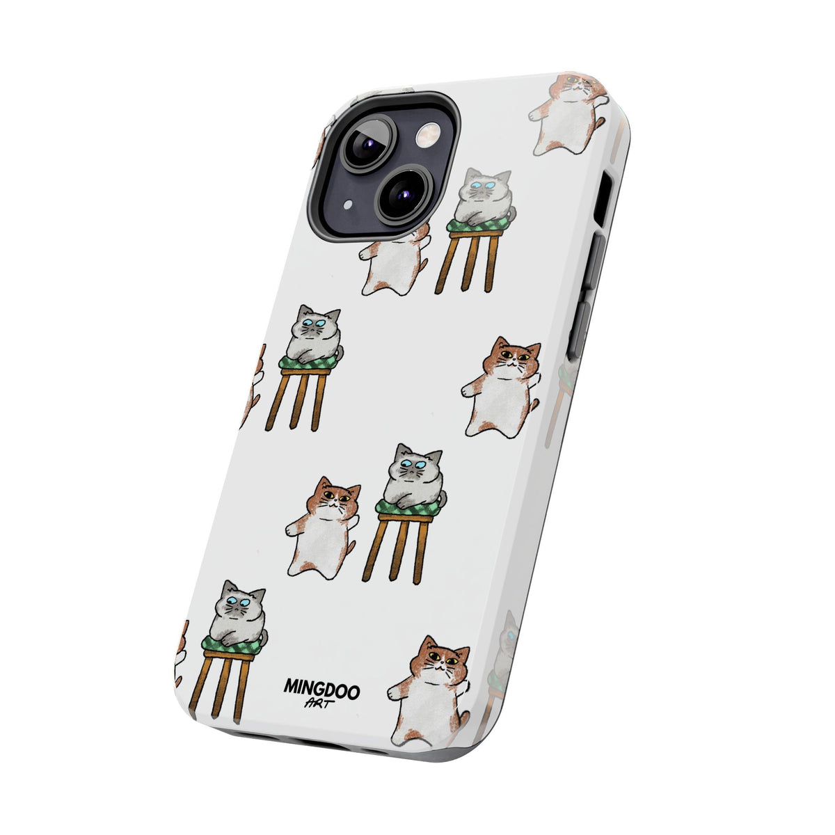 Two Cats, Zero Thoughts Pattern Tough Phone Case