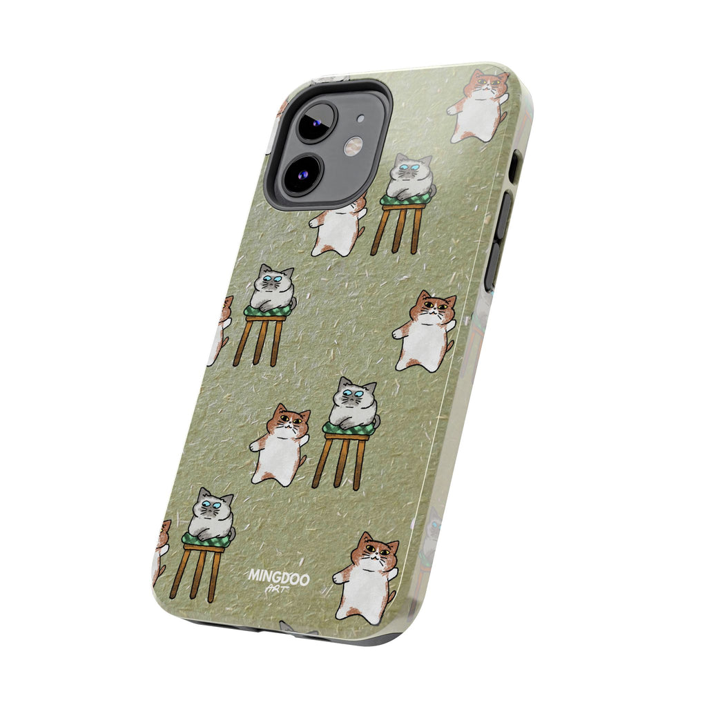 Two Cats, Zero Thoughts Pattern Tough Phone Case