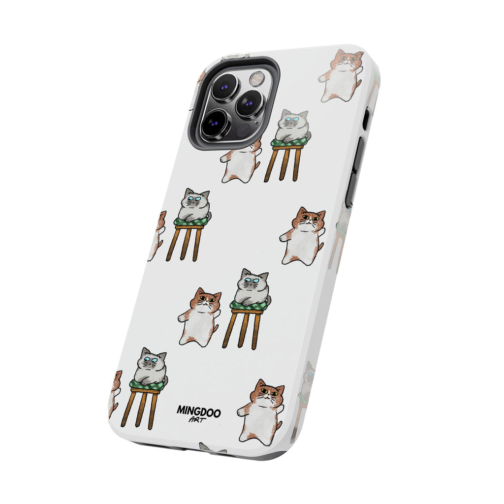 Two Cats, Zero Thoughts Pattern Tough Phone Case
