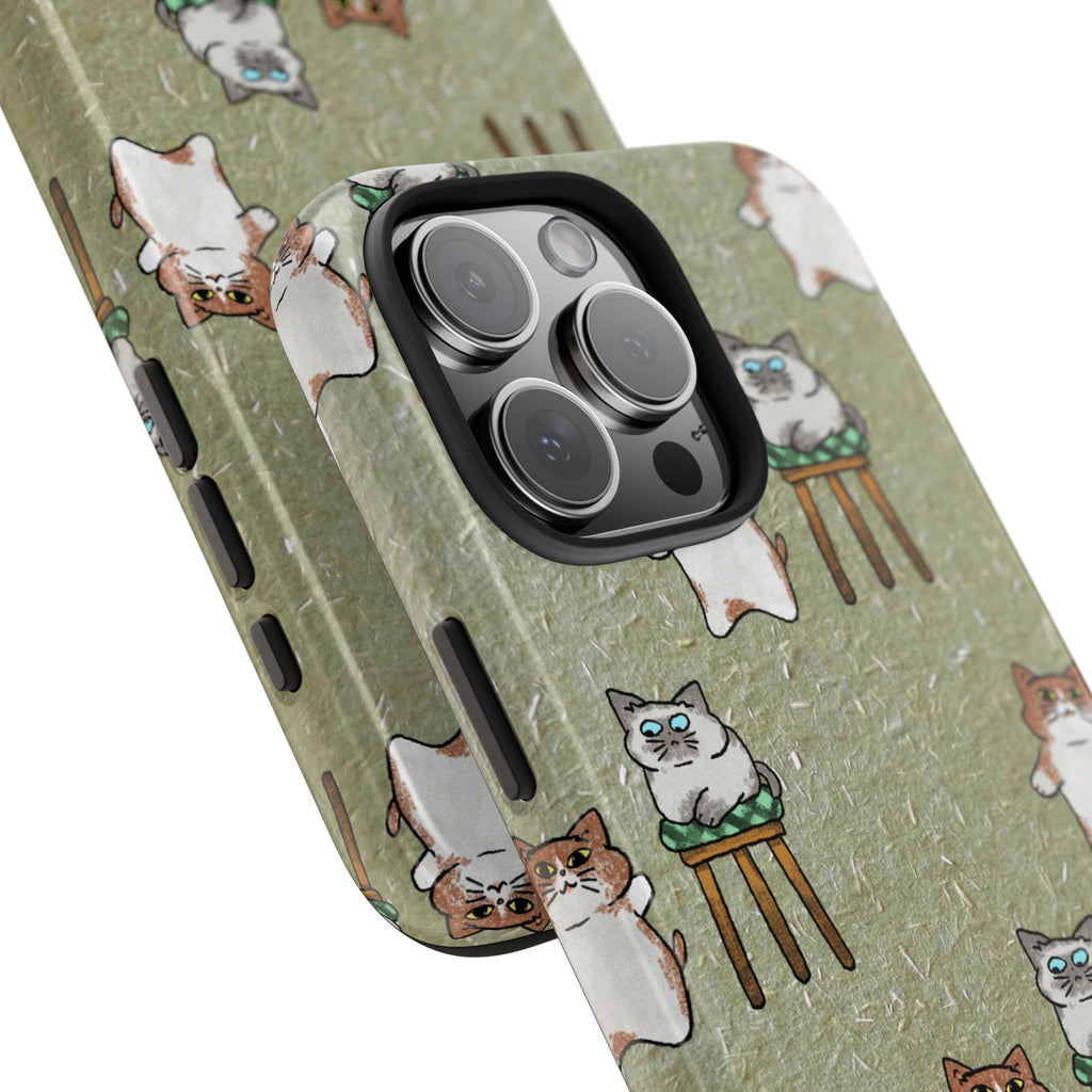 Two Cats, Zero Thoughts Pattern Tough Phone Case
