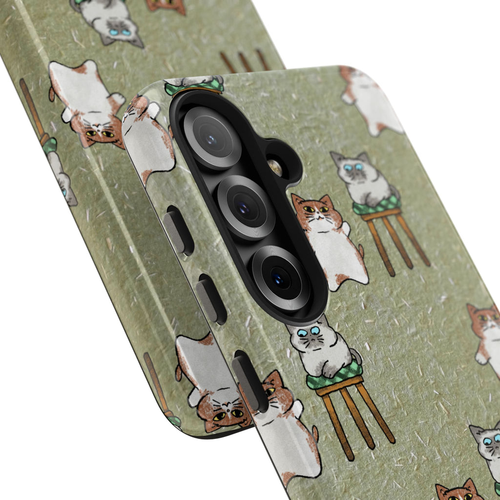 Two Cats, Zero Thoughts Pattern Tough Phone Case