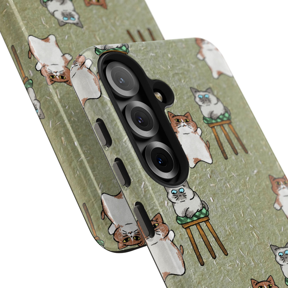 Two Cats, Zero Thoughts Pattern Tough Phone Case