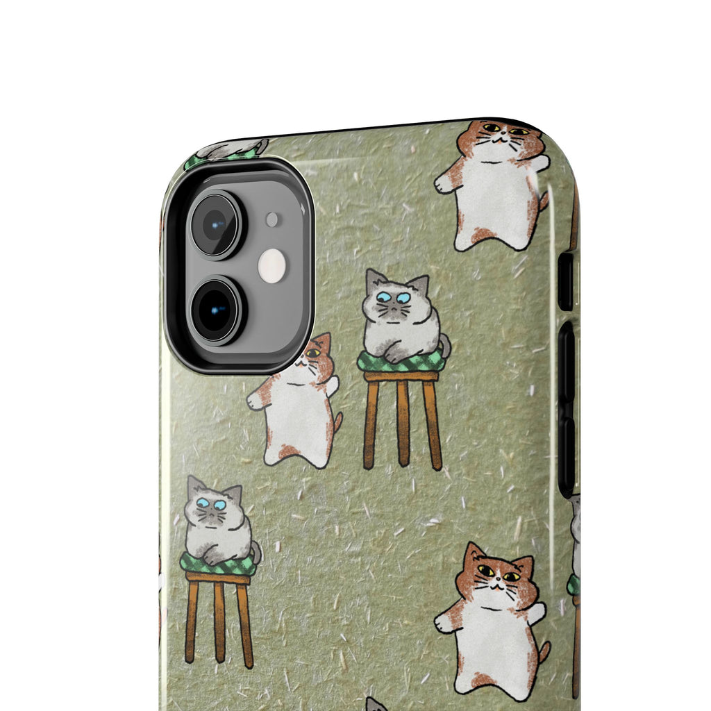 Two Cats, Zero Thoughts Pattern Tough Phone Case