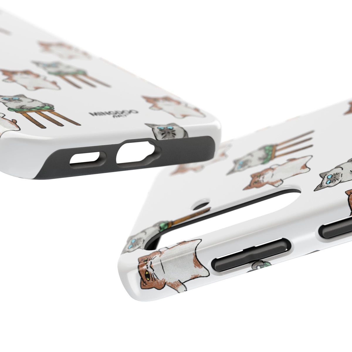 Two Cats, Zero Thoughts Pattern Tough Phone Case