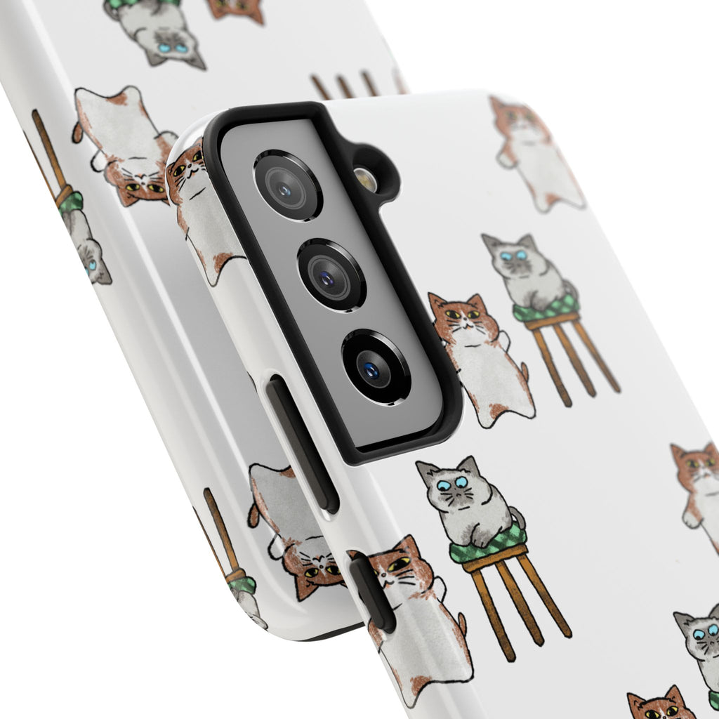 Two Cats, Zero Thoughts Pattern Tough Phone Case