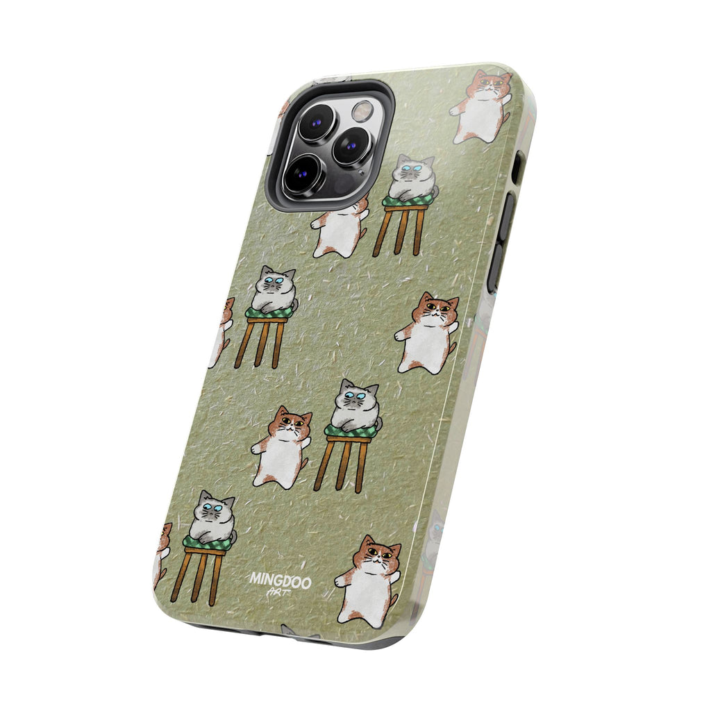 Two Cats, Zero Thoughts Pattern Tough Phone Case