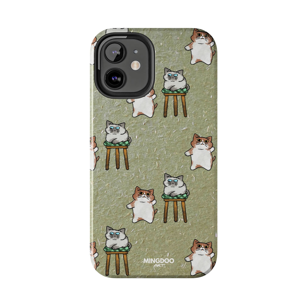 Two Cats, Zero Thoughts Pattern Tough Phone Case