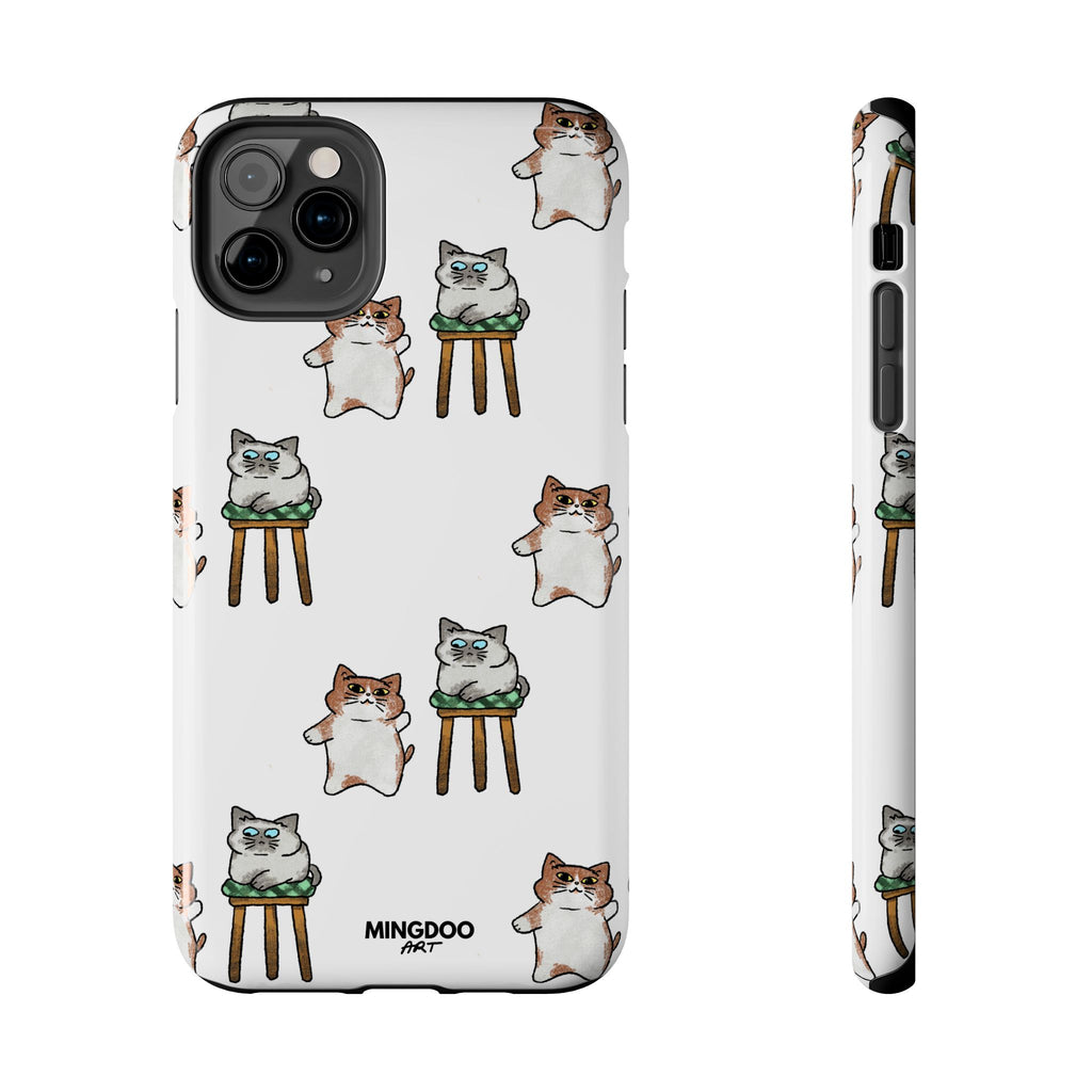 Two Cats, Zero Thoughts Pattern Tough Phone Case