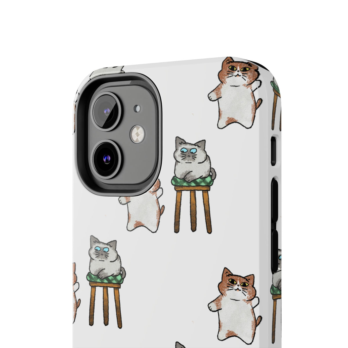 Two Cats, Zero Thoughts Pattern Tough Phone Case