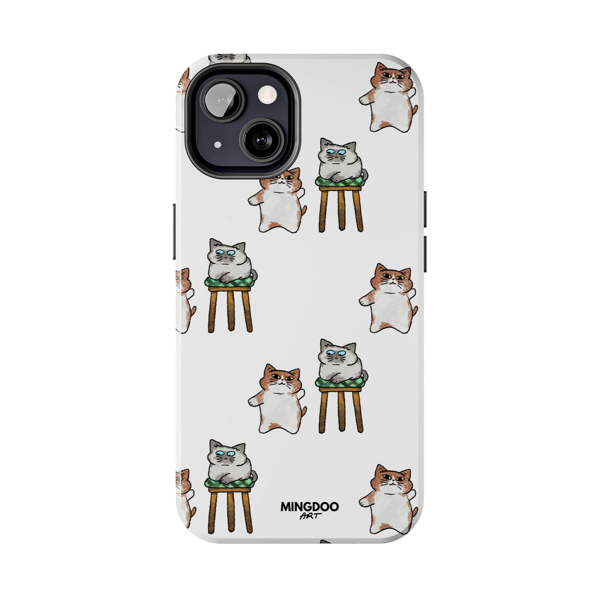 Two Cats, Zero Thoughts Pattern Tough Phone Case
