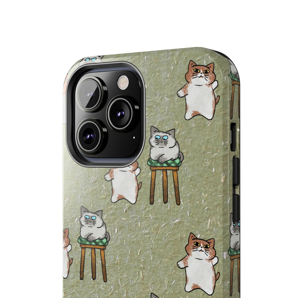 Two Cats, Zero Thoughts Pattern Tough Phone Case