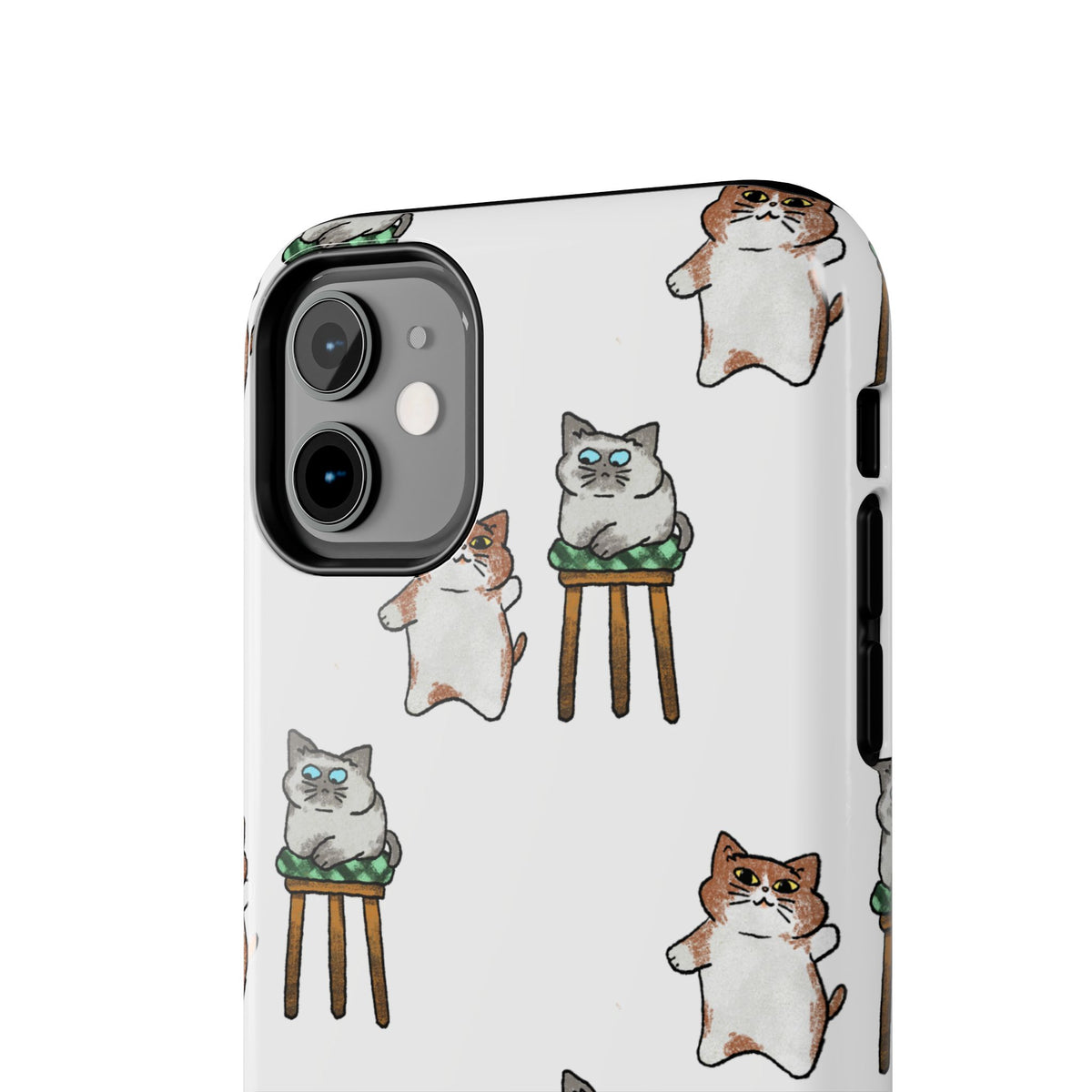 Two Cats, Zero Thoughts Pattern Tough Phone Case