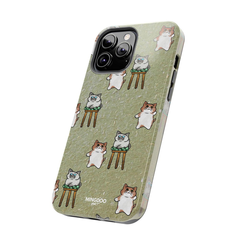 Two Cats, Zero Thoughts Pattern Tough Phone Case