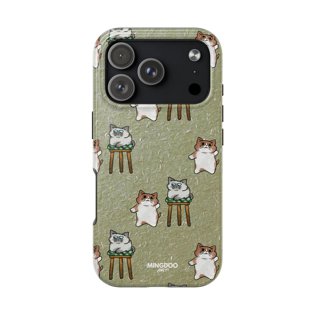 Two Cats, Zero Thoughts Pattern Tough Phone Case