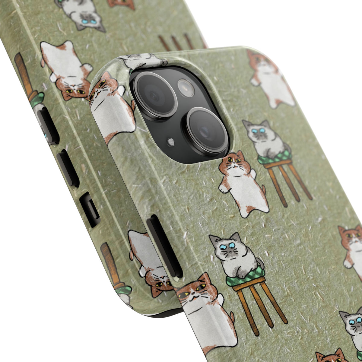 Two Cats, Zero Thoughts Pattern Tough Phone Case