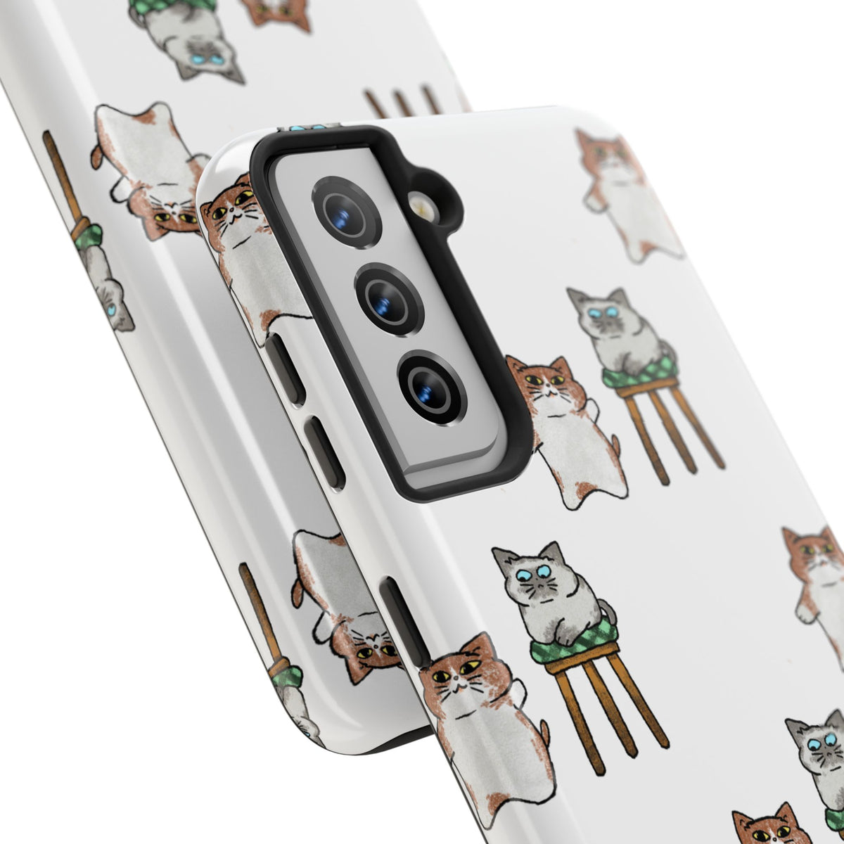 Two Cats, Zero Thoughts Pattern Tough Phone Case