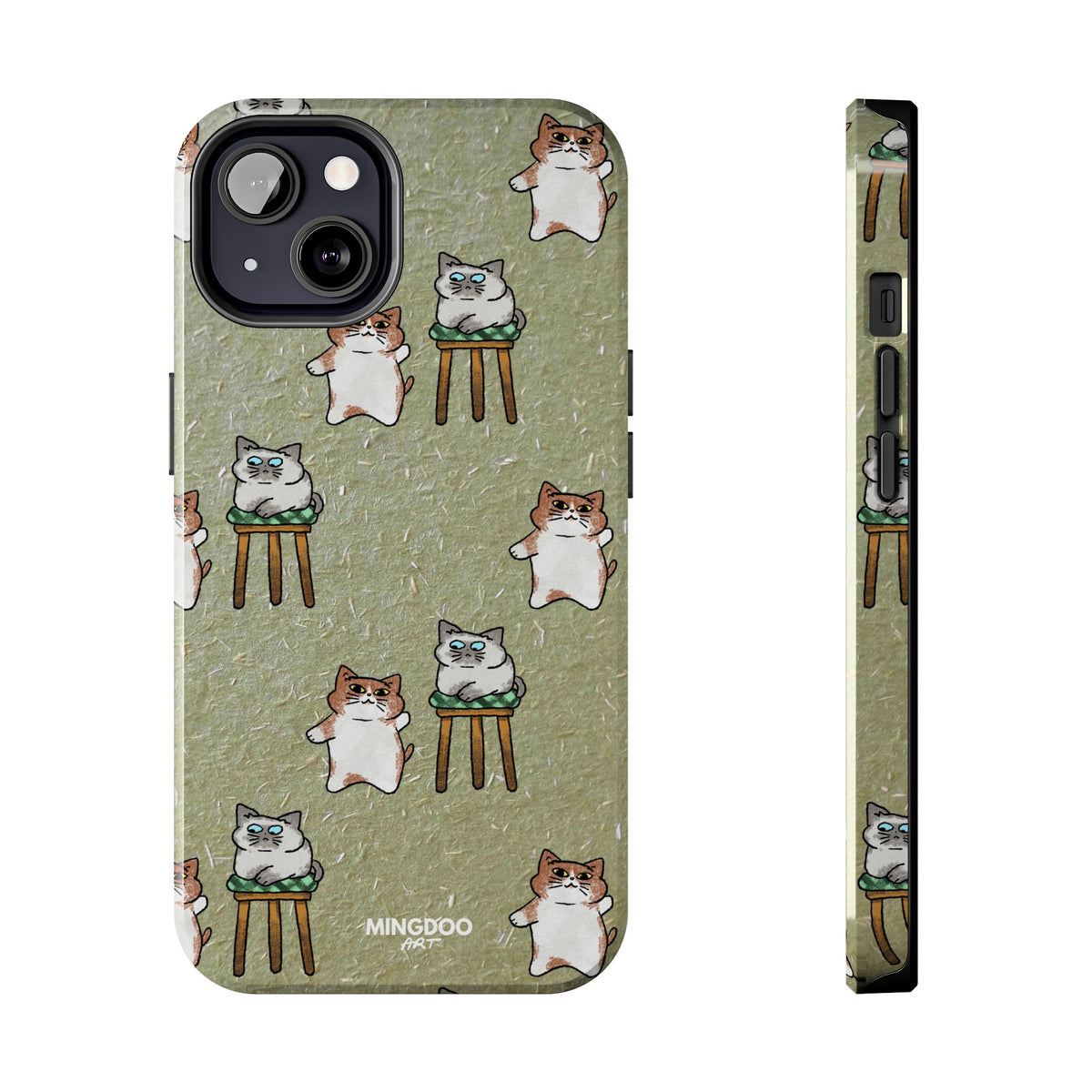 Two Cats, Zero Thoughts Pattern Tough Phone Case