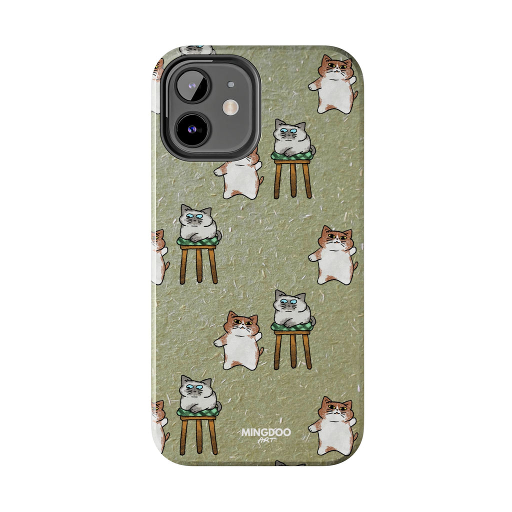 Two Cats, Zero Thoughts Pattern Tough Phone Case