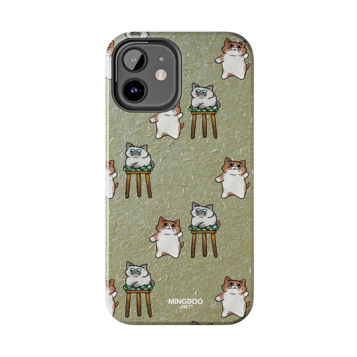 Two Cats, Zero Thoughts Pattern Tough Phone Case