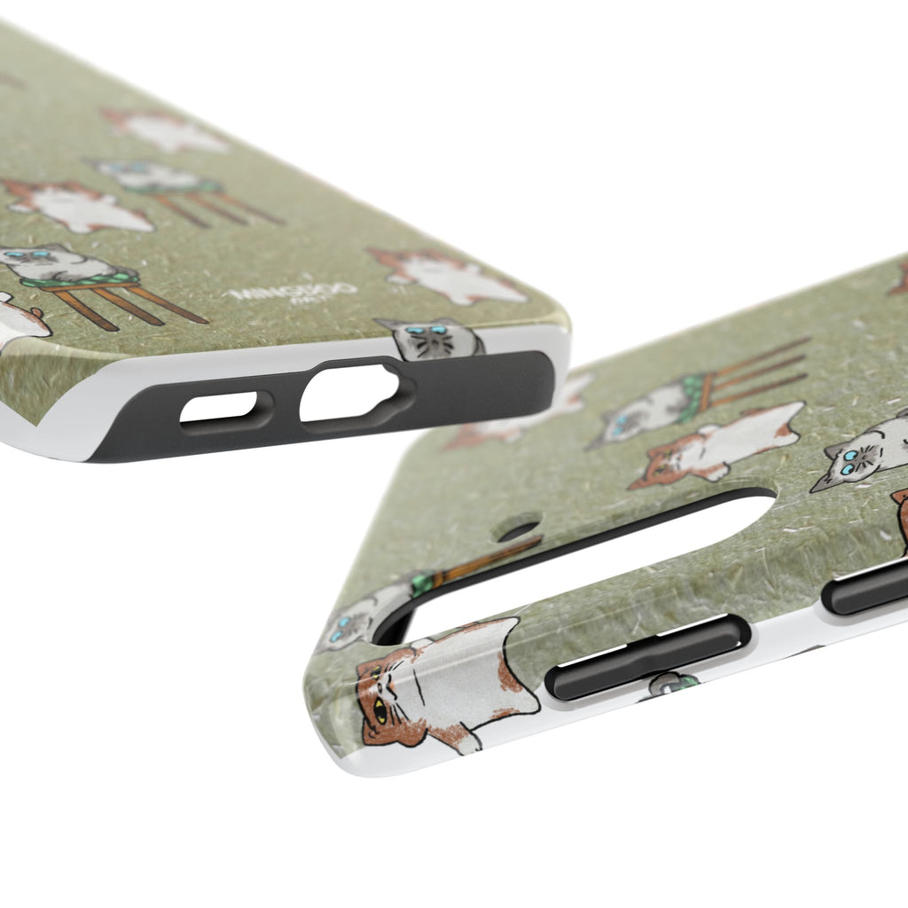Two Cats, Zero Thoughts Pattern Tough Phone Case