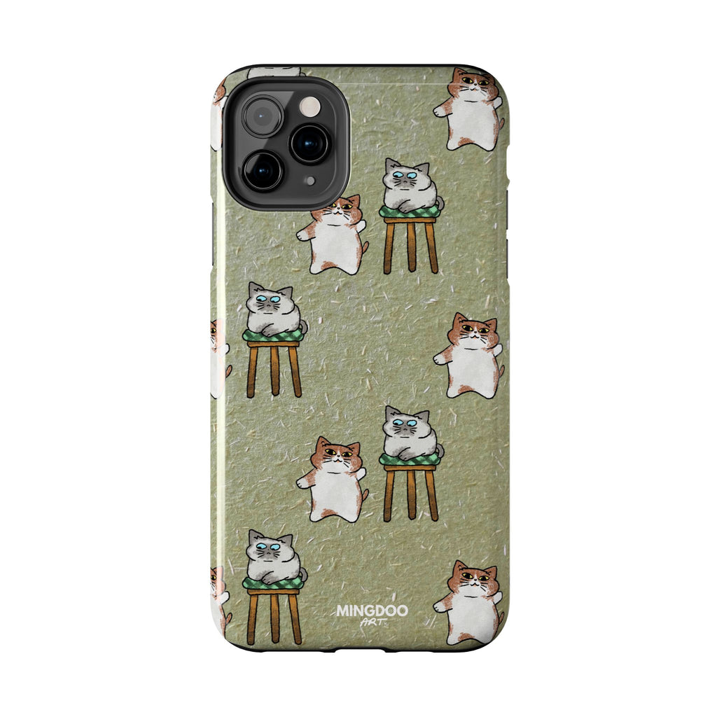 Two Cats, Zero Thoughts Pattern Tough Phone Case