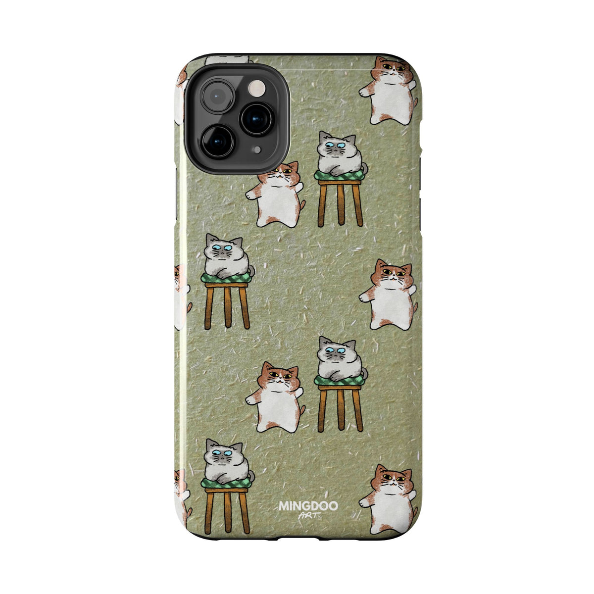 Two Cats, Zero Thoughts Pattern Tough Phone Case
