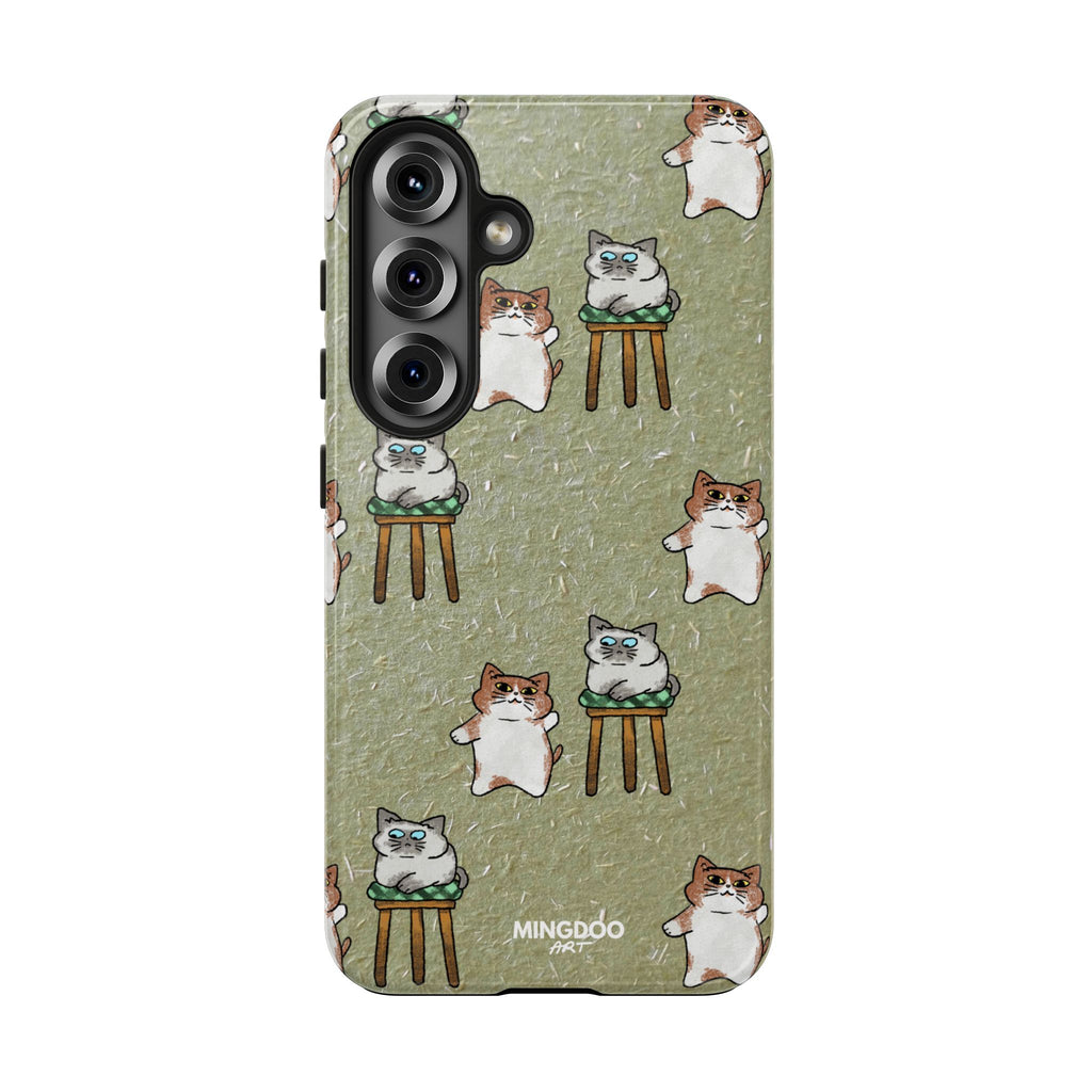 Two Cats, Zero Thoughts Pattern Tough Phone Case