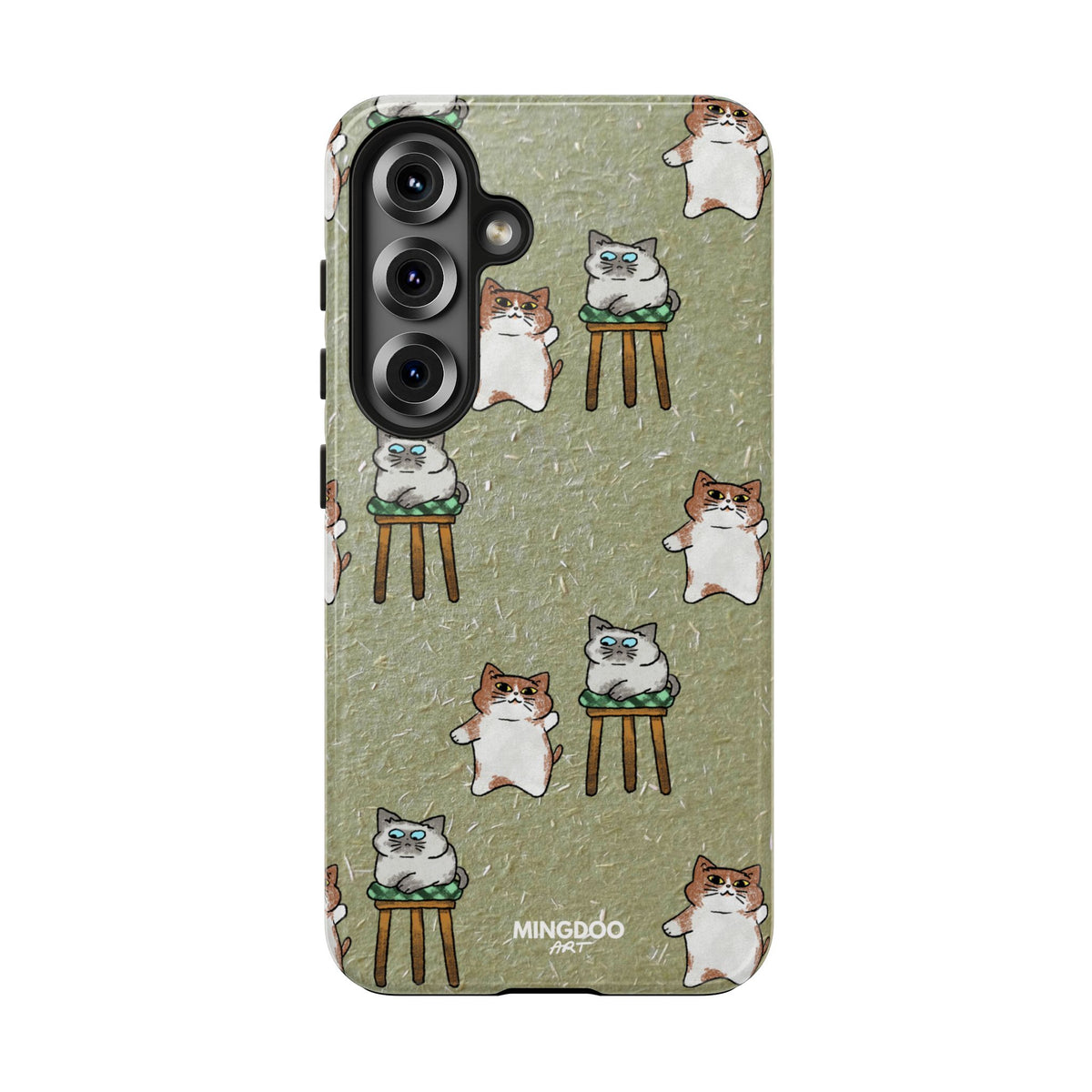 Two Cats, Zero Thoughts Pattern Tough Phone Case