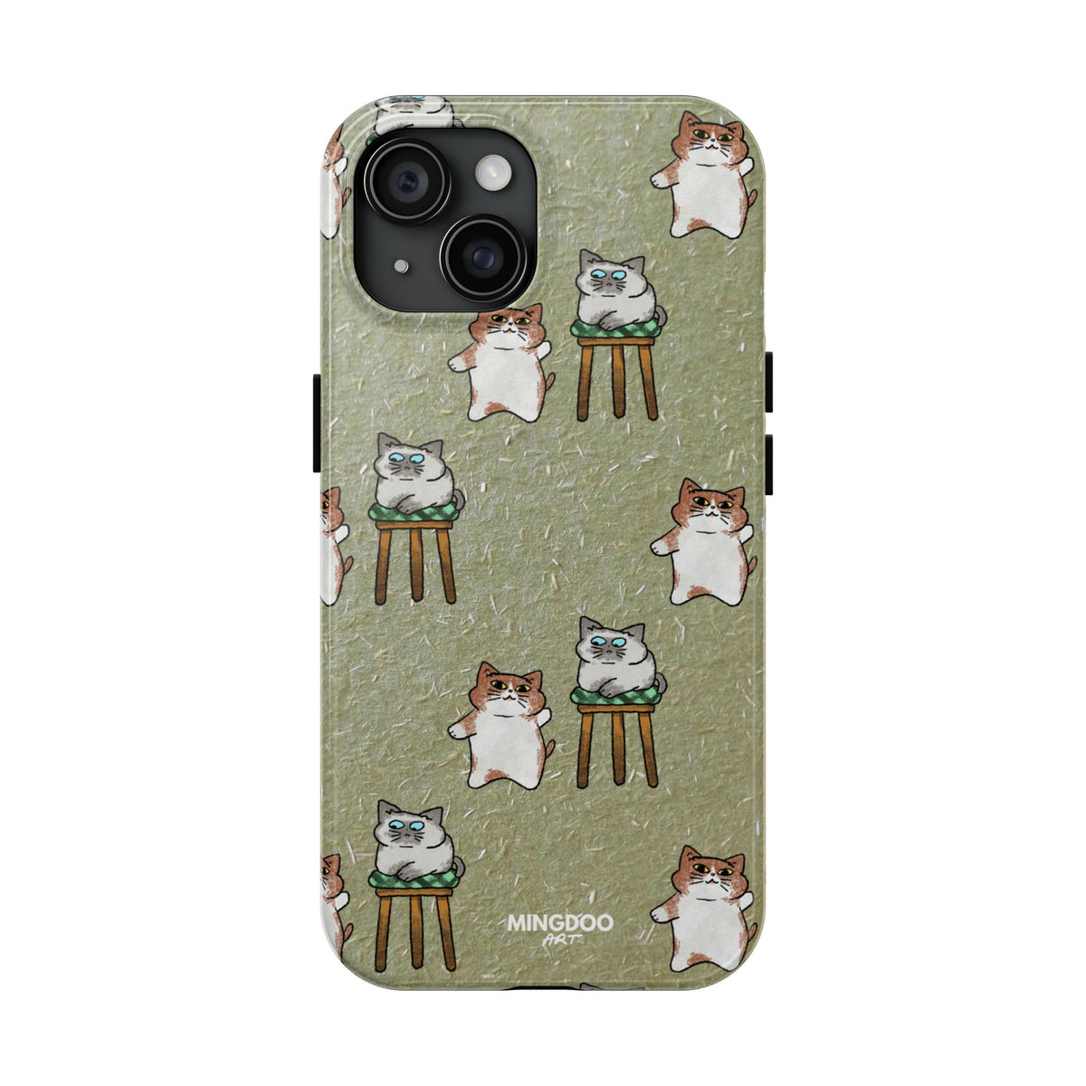 Two Cats, Zero Thoughts Pattern Tough Phone Case