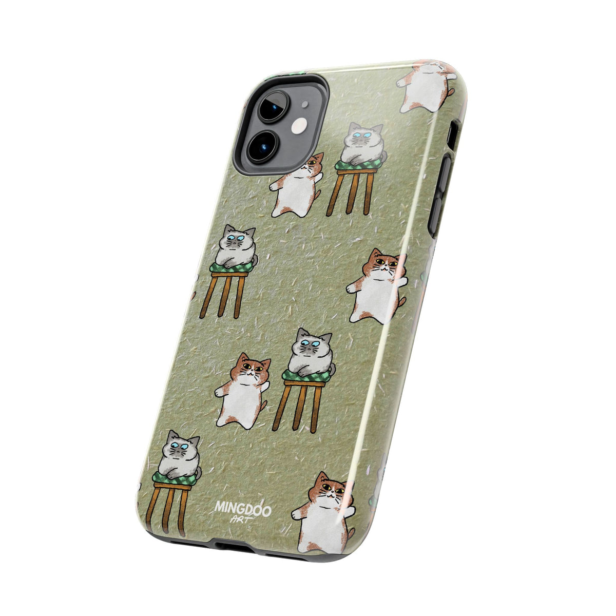 Two Cats, Zero Thoughts Pattern Tough Phone Case