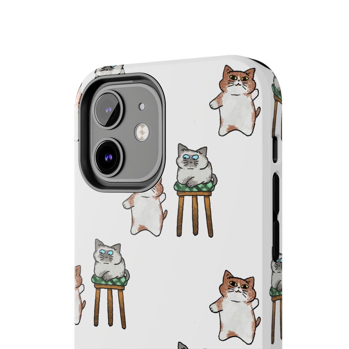 Two Cats, Zero Thoughts Pattern Tough Phone Case