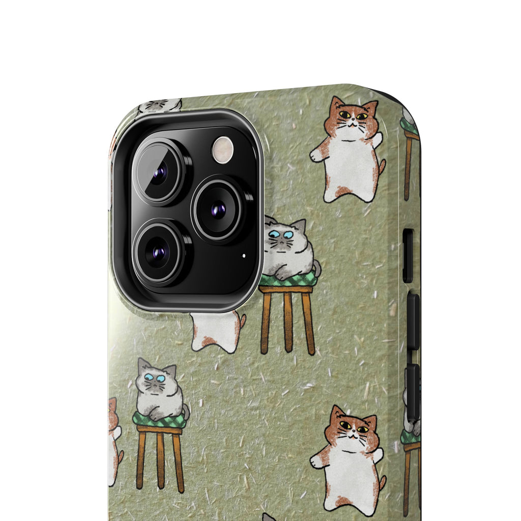 Two Cats, Zero Thoughts Pattern Tough Phone Case