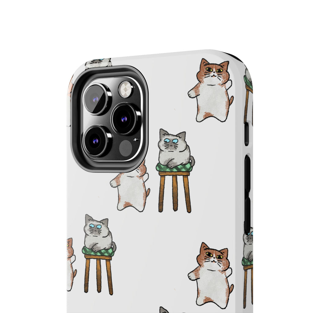 Two Cats, Zero Thoughts Pattern Tough Phone Case