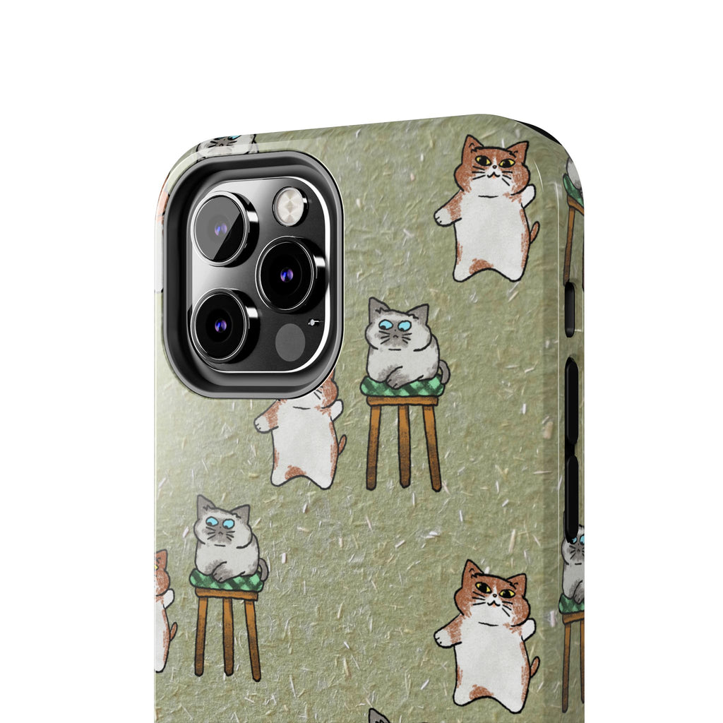 Two Cats, Zero Thoughts Pattern Tough Phone Case