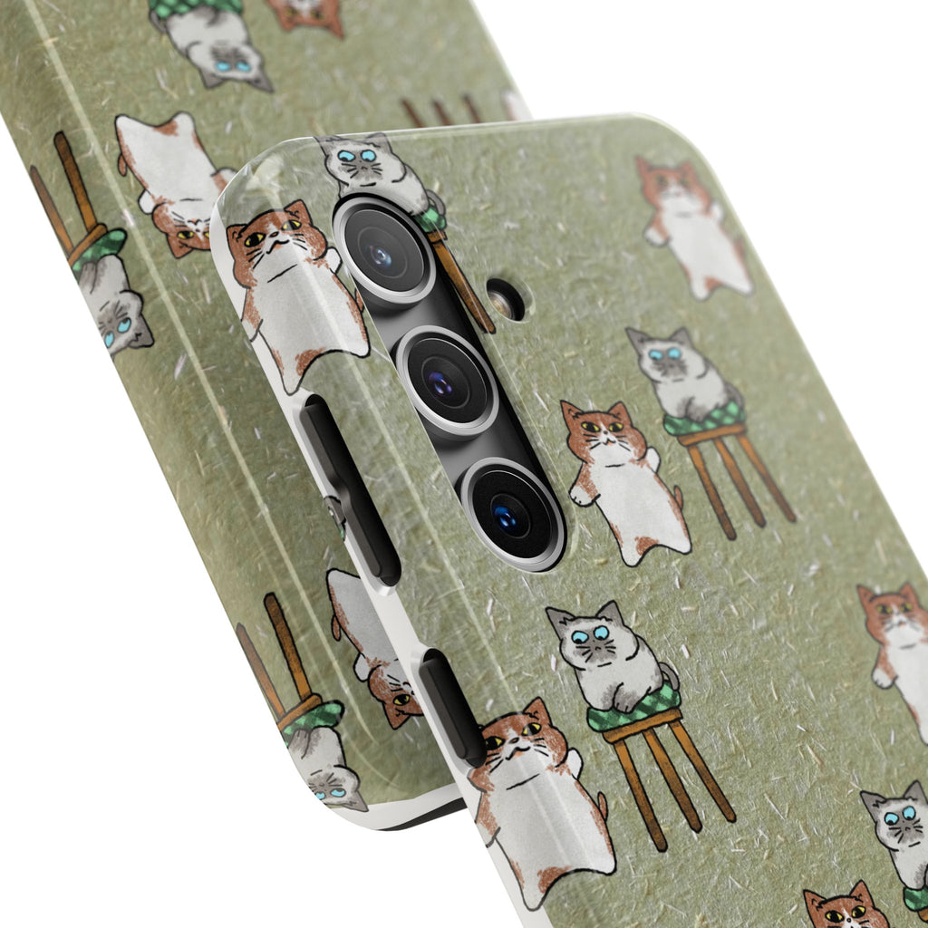 Two Cats, Zero Thoughts Pattern Tough Phone Case