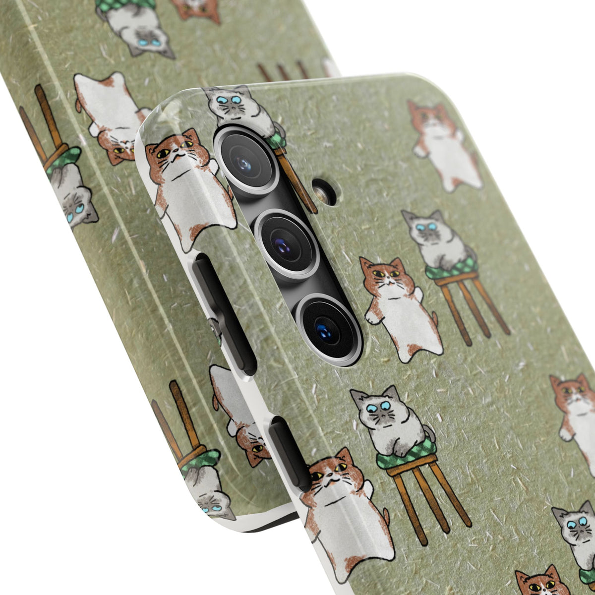 Two Cats, Zero Thoughts Pattern Tough Phone Case