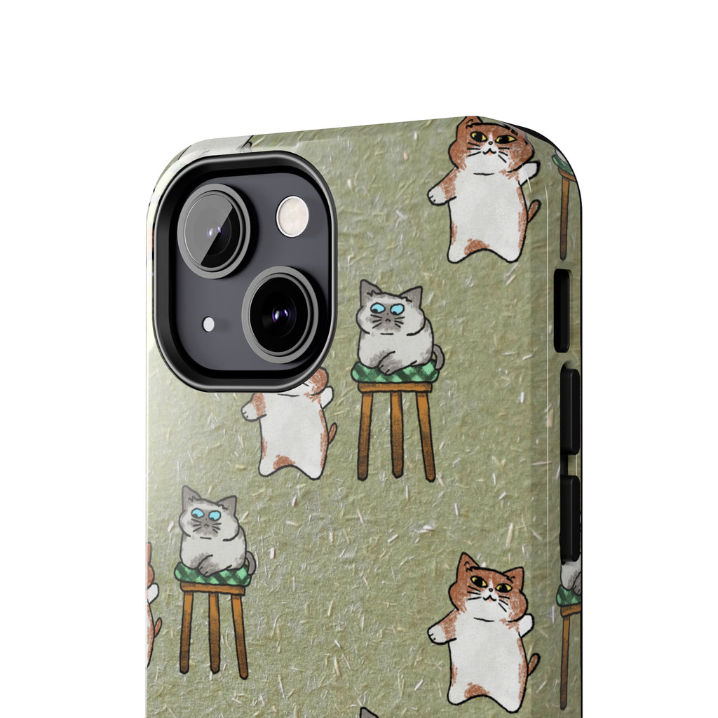Two Cats, Zero Thoughts Pattern Tough Phone Case