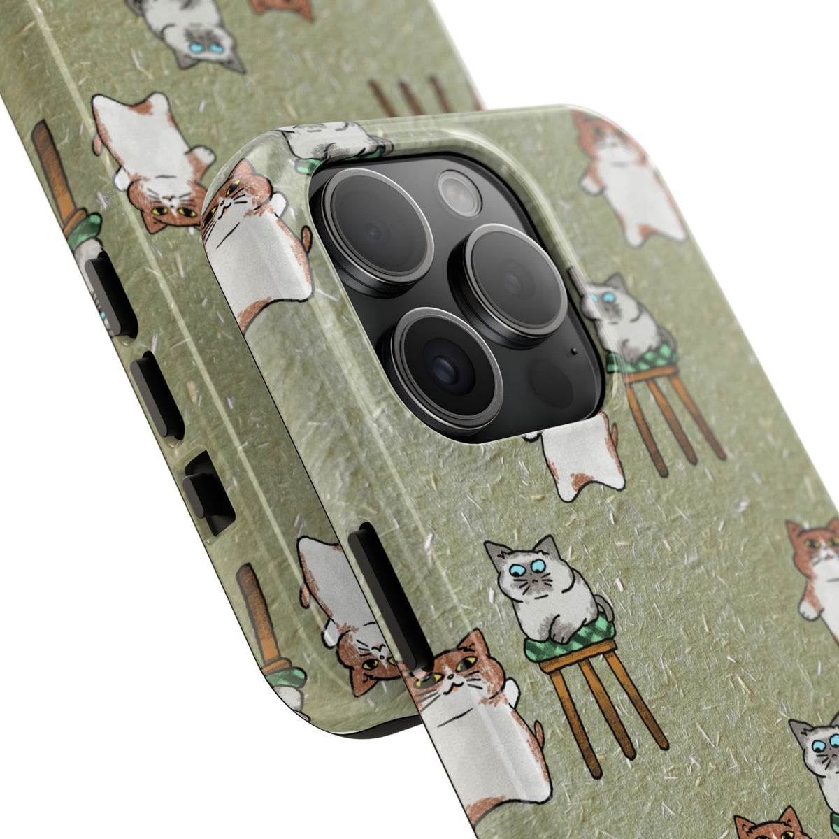 Two Cats, Zero Thoughts Pattern Tough Phone Case