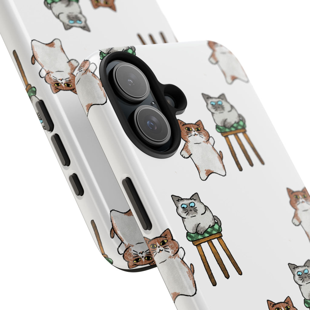 Two Cats, Zero Thoughts Pattern Tough Phone Case