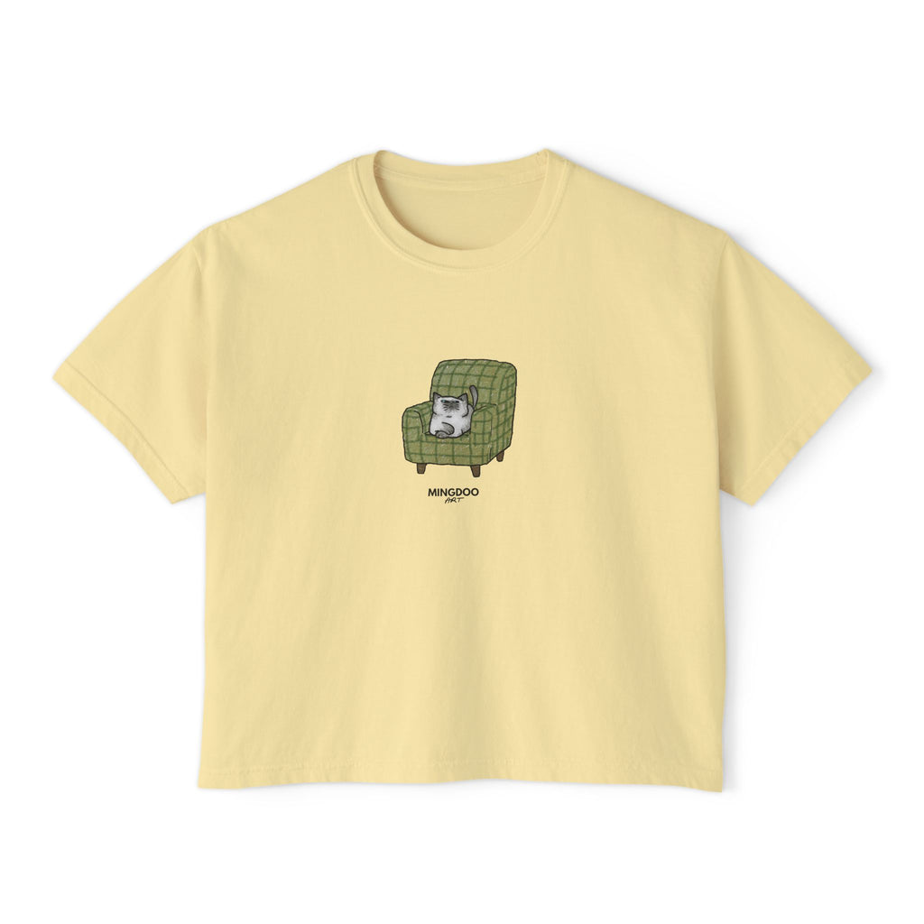 The Cat, Zero Thoughts Women's Boxy Tee