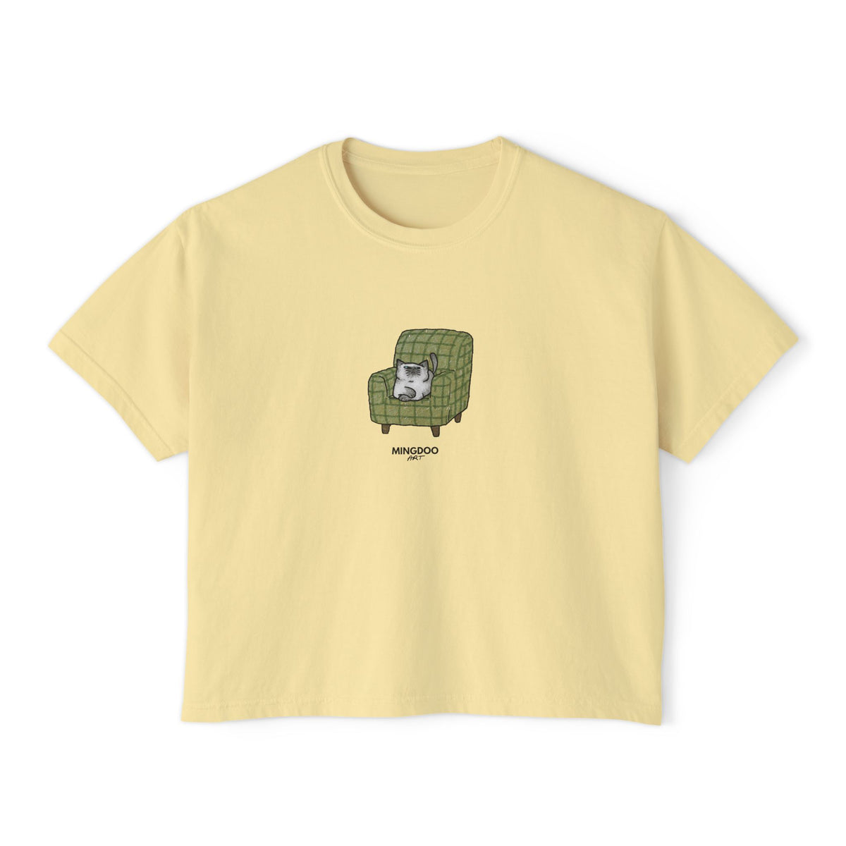 The Cat, Zero Thoughts Women's Boxy Tee