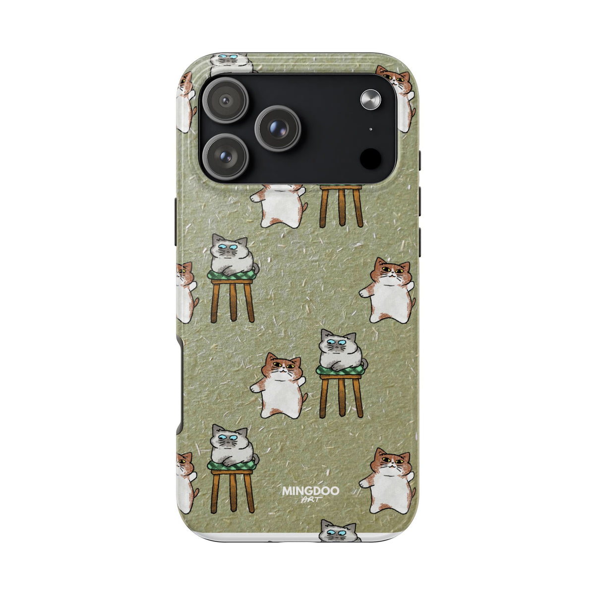 Two Cats, Zero Thoughts Pattern Tough Phone Case